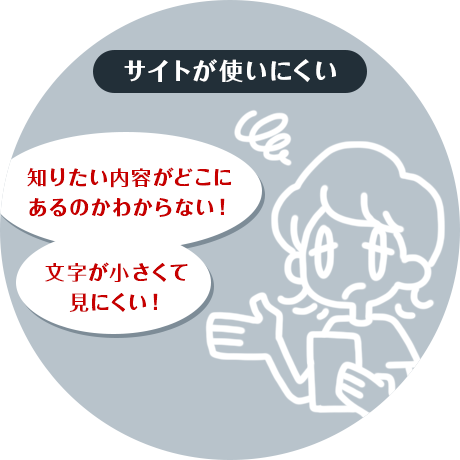 サイトが使いにくい