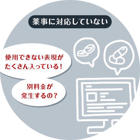 薬事に対応していない
